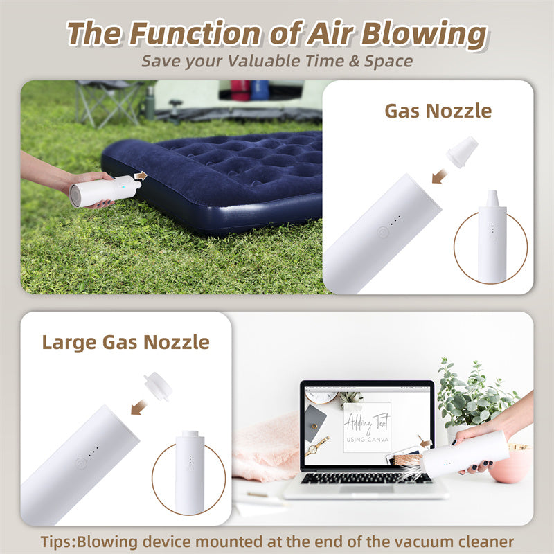 Shell Multifunctional Car Vacuum Cleaner 10Kpa Outdoor Suction Blowing and Charging Integrated Car Vacuum Cleaner